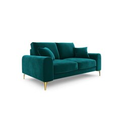 Dvivietė sofa Velvet Larnite, 172x102x90 cm, žalios spalvos kaina ir informacija | Sofos | pigu.lt