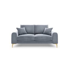 Dvivietė sofa Velvet Larnite, 172x102x90 cm, šviesiai mėlyna kaina ir informacija | Sofos | pigu.lt