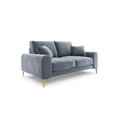 Dvivietė sofa Velvet Larnite, 172x102x90 cm, šviesiai mėlyna kaina ir informacija | Sofos | pigu.lt