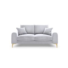 Dvivietė sofa Velvet Larnite, 172x102x90 cm, pilkos spalvos kaina ir informacija | Sofos | pigu.lt