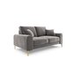 Dvivietė sofa Velvet Larnite, 172x102x90 cm, šviesiai pilkos spalvos цена и информация | Sofos | pigu.lt