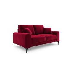 Dvivietė sofa Velvet Larnite, 172x102x90 cm, raudonos spalvos kaina ir informacija | Sofos | pigu.lt