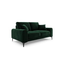 Dvivietė sofa Velvet Larnite, 172x102x90 cm, tamsiai žalia kaina ir informacija | Sofos | pigu.lt