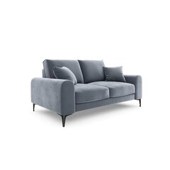 Dvivietė sofa Velvet Larnite, 172x102x90 cm, šviesiai mėlynos spalvos kaina ir informacija | Sofos | pigu.lt