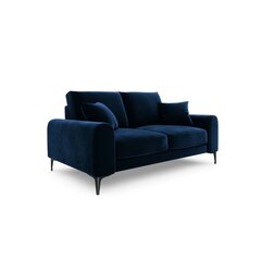 Dvivietė sofa Velvet Larnite, 172x102x90 cm, tamsiai mėlyna kaina ir informacija | Sofos | pigu.lt
