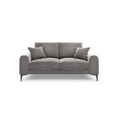 Dvivietė sofa Velvet Larnite, 172x102x90 cm, šviesiai pilka kaina ir informacija | Sofos | pigu.lt