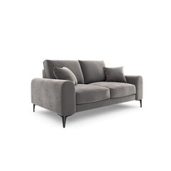 Dvivietė sofa Velvet Larnite, 172x102x90 cm, šviesiai pilka kaina ir informacija | Sofos | pigu.lt