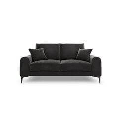 Dvivietė sofa Velvet Larnite, 172x102x90 cm, tamsiai pilka kaina ir informacija | Sofos | pigu.lt