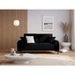 Dvivietė sofa Velvet Larnite, 172x102x90 cm, juodos spalvos цена и информация | Sofos | pigu.lt