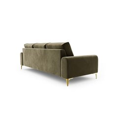 Trivietė sofa Velvet Larnite, 222x102x90 cm, žalia kaina ir informacija | Sofos | pigu.lt