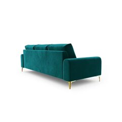 Trivietė sofa Velvet Larnite, 222x102x90 cm, žalia kaina ir informacija | Sofos | pigu.lt