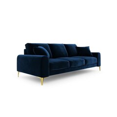 Trivietė sofa Velvet Larnite, 222x102x90 cm, mėlyna kaina ir informacija | Sofos | pigu.lt