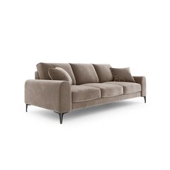 Trivietė sofa Velvet Larnite, 222x102x90 cm, rudos spalvos kaina ir informacija | Sofos | pigu.lt