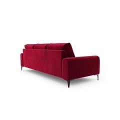 Trivietė sofa Velvet Larnite, 222x102x90 cm, raudonos spalvos kaina ir informacija | Sofos | pigu.lt