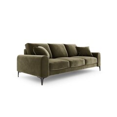 Trivietė sofa Velvet Larnite, 222x102x90 cm, žalios spalvos kaina ir informacija | Sofos | pigu.lt