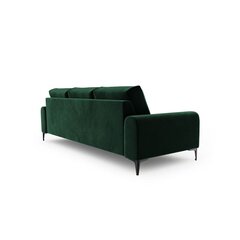 Trivietė sofa Velvet Larnite, 222x102x90 cm, tamsiai žalios spalvos kaina ir informacija | Sofos | pigu.lt