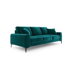 Trivietė sofa Velvet Larnite, 222x102x90 cm, žalios spalvos kaina ir informacija | Sofos | pigu.lt