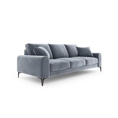 Trivietė sofa Velvet Larnite, 222x102x90 cm, šviesiai mėlynos spalvos kaina ir informacija | Sofos | pigu.lt