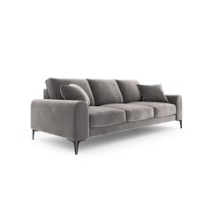 Trivietė sofa Velvet Larnite, 222x102x90 cm, šviesiai pilkos spalvos kaina ir informacija | Sofos | pigu.lt