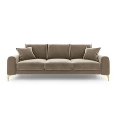 Trivietė sofa Velvet Larnite, 237x102x90 cm, ruda kaina ir informacija | Sofos | pigu.lt