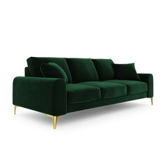 Keturvietė sofa Velvet Larnite, 237x102x90 cm, tamsiai žalia kaina ir informacija | Sofos | pigu.lt