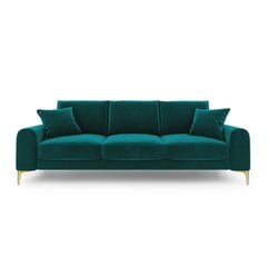 Keturvietė sofa Velvet Larnite, 237x102x90 cm, tamsiai žalia kaina ir informacija | Sofos | pigu.lt