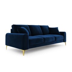 Keturvietė sofa Velvet Larnite, 237x102x90 cm, tamsiai mėlyna kaina ir informacija | Sofos | pigu.lt