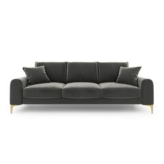 Keturvietė sofa Velvet Larnite, 237x102x90 cm, tamsiai pilka kaina ir informacija | Sofos | pigu.lt