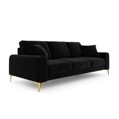 Keturvietė sofa Velvet Larnite, 237x102x90 cm, juoda kaina ir informacija | Sofos | pigu.lt