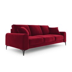 Keturvietė sofa Velvet Larnite, 237x102x90 cm, raudonos spalvos kaina ir informacija | Sofos | pigu.lt