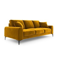 Keturvietė sofa Velvet Larnite, 237x102x90 cm, geltonos spalvos kaina ir informacija | Sofos | pigu.lt