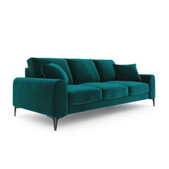 Keturvietė sofa Velvet Larnite, 237x102x90 cm, tamsiai žalios spalvos kaina ir informacija | Sofos | pigu.lt