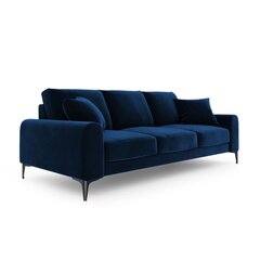 Keturvietė sofa Velvet Larnite, 237x102x90 cm, tamsiai mėlynos spalvos kaina ir informacija | Sofos | pigu.lt