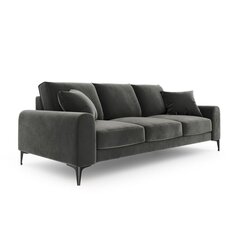 Keturvietė sofa Velvet Larnite, 237x102x90 cm, tamsiai pilkos spalvos kaina ir informacija | Sofos | pigu.lt