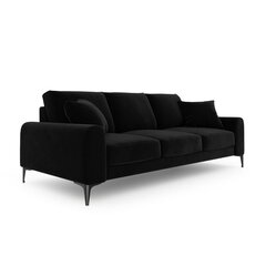 Keturvietė sofa Velvet Larnite, 237x102x90 cm, juodos spalvos kaina ir informacija | Sofos | pigu.lt