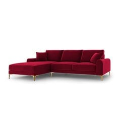 Penkiavietė sofa Velvet Larnite, 254x182x90 cm, raudona kaina ir informacija | Minkšti kampai | pigu.lt
