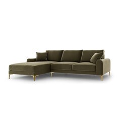 Penkiavietė sofa Velvet Larnite, 254x182x90 cm, žalia kaina ir informacija | Minkšti kampai | pigu.lt