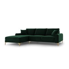 Penkiavietė sofa Velvet Larnite, 254x182x90 cm, tamsiai žalia kaina ir informacija | Minkšti kampai | pigu.lt