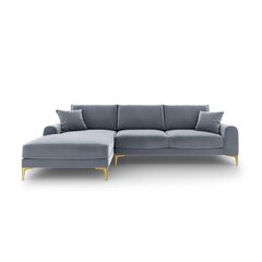 Penkiavietė sofa Velvet Larnite, 254x182x90 cm, šviesiai mėlyna kaina ir informacija | Minkšti kampai | pigu.lt