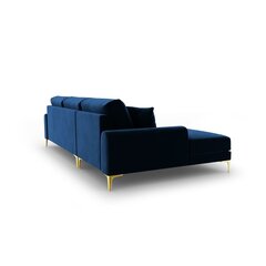 Penkiavietė sofa Velvet Larnite, 254x182x90 cm, tamsiai mėlyna kaina ir informacija | Minkšti kampai | pigu.lt