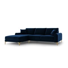 Penkiavietė sofa Velvet Larnite, 254x182x90 cm, tamsiai mėlyna kaina ir informacija | Minkšti kampai | pigu.lt