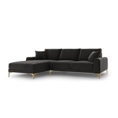 Penkiavietė sofa Velvet Larnite, 254x182x90 cm, tamsiai pilka kaina ir informacija | Minkšti kampai | pigu.lt