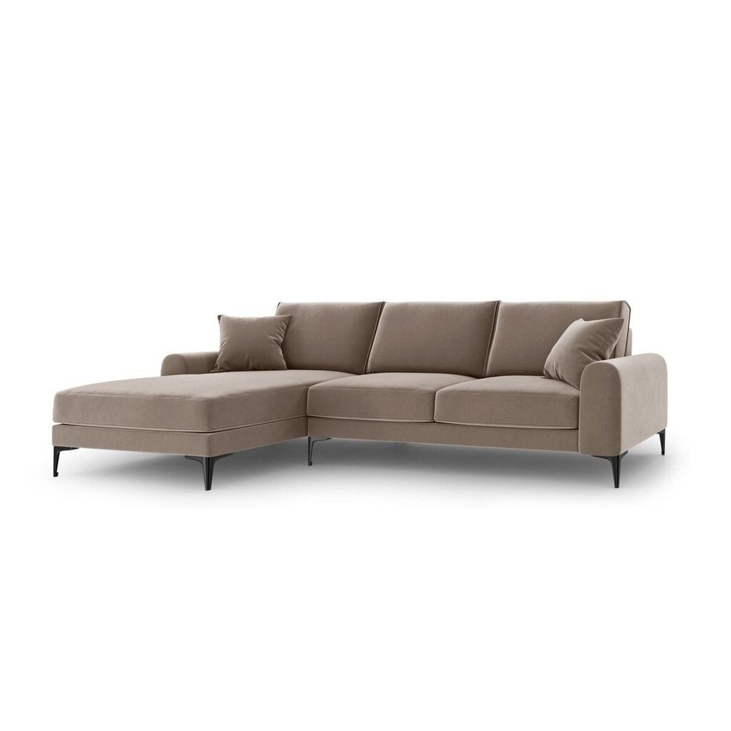 Penkiavietė sofa Velvet Larnite, 254x182x90 cm, rudos spalvos цена и информация | Minkšti kampai | pigu.lt