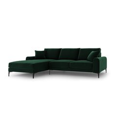 Penkiavietė sofa Velvet Larnite, 254x182x90 cm, tamsiai žalios spalvos kaina ir informacija | Minkšti kampai | pigu.lt