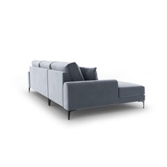 Penkiavietė sofa Velvet Larnite, 254x182x90 cm, šviesiai mėlynos spalvos kaina ir informacija | Minkšti kampai | pigu.lt