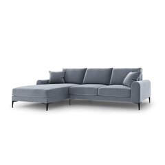Penkiavietė sofa Velvet Larnite, 254x182x90 cm, šviesiai mėlynos spalvos kaina ir informacija | Minkšti kampai | pigu.lt