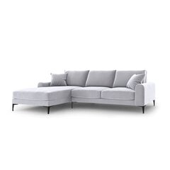 Penkiavietė sofa Velvet Larnite, 254x182x90 cm, pilkos spalvos kaina ir informacija | Minkšti kampai | pigu.lt