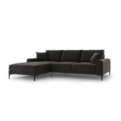 Penkiavietė sofa Velvet Larnite, 254x182x90 cm, tamsiai pilkos spalvos kaina ir informacija | Minkšti kampai | pigu.lt