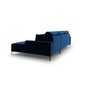 Minkštas kampas Micadoni Home Larnite 5S-VR, mėlynas/juodas kaina ir informacija | Minkšti kampai | pigu.lt