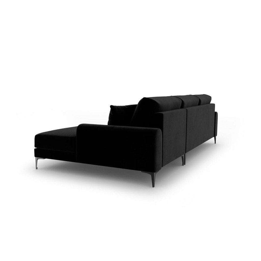 Minkštas kampas Micadoni Home Larnite 5S-VR, juodas цена и информация | Minkšti kampai | pigu.lt